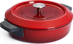WOLL 'Iron Kasserolle mit Deckel in Chili Red Ø 28 cm, 7 cm 3,8 Lt'