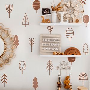 Wandsticker für Kinderzimmer Boho Wald 5 x 8 cm