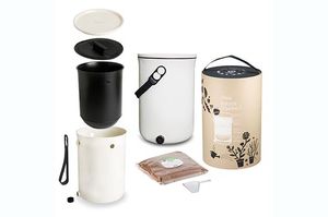 Bokashi Organico 2 Kompostbehälter, weiß, 1 kg Gehirn, 23,3 x 32,3 cm