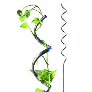 Spiralstab für Tomaten - Stahl - Höhe: 200 cm | Unterstützung für Kletterpflanzen und Tomaten | Grün | TRENDYFLAIR