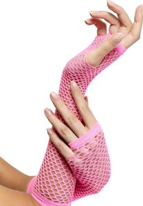 y Handschuhe Netz Netzhandschuhe Lang Pink