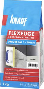 Knauf Fugenmörtel Flexfuge Universal 1 - 20 mm silbergrau 1 kg