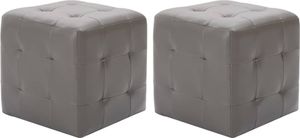vidaXL Pouf 2 Stk. Grau 30x30x30 cm Kunstleder - Sitzpuff - Sitzpuffs - Pouf - Poufs