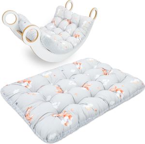 Krabbeldecke für Baby Kissen für Kletterbogen 70x110 cm - Bodenkissen Kinder Matte für Montessori Spielbogen Wippe Kletter Bogen Polster Spieldecke für Kinderzimmer