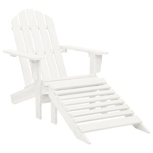 vidaXL Zahradní židle s podnožkou Wood White