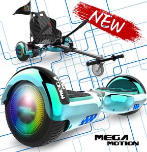 HoverBoard mit Sitz MegaMotion 6,5 Zoll Elektro Scooter Hoverboards Self Balance Scooter Segway E-Skateboard 350W*2 Motor mit Hoverkart für Kinder und Jugendliche