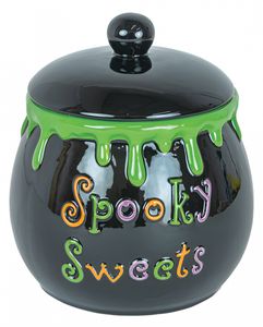 Spooky Sweets Hexenkessel Keramik Keksdose für Halloween 19cm