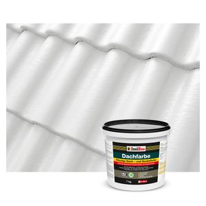 Isolbau Dachfarbe Weiss 7 kg Sockelfarbe Fassadenfarbe Dachbeschichtung RAL Farbe