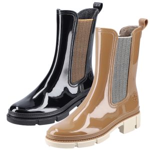 Rieker Damen Chelsea Boots Gummistiefel Warmfutter P8550, Größe:40 EU, Farbe:Schwarz