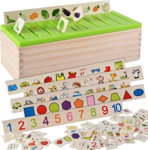 Mathematische Wissensklassifikation Kognitive Passende Kinder Montessori Frühe Bildung Lernspielzeug, Holzkiste