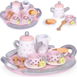 Dřevěná čajová souprava, 15 kusů | ECOTOYS