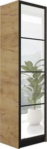 KIER FURNITURE Kleiderschrank Spiegel 53x205cm Garderobenschrank - Craft Eiche