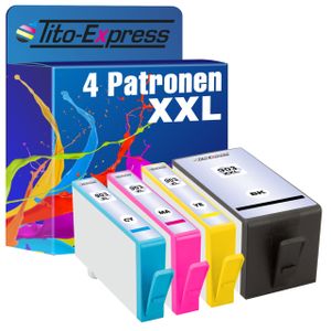 Tito-Express 4er Set ersetzt HP 903 XXL 903XXL für 903XL Multipack Officejet 6950 Pro 6970 6960 All-in-One 6975 Pro