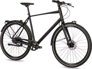 Airtracks Herren Trekking Fahrrad 28 Zoll Citybike UR.2880 GATES BELT Shimano NEXUS 8 Black Matt (58cm (Körpergröße 180-195cm))