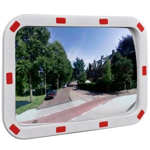 vidaXL Dopravné zrkadlo konvexné štvorcové 40 × 60 cm s odrazkami