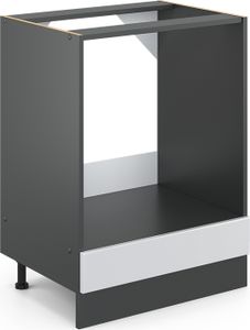 Vicco Herdumbauschrank R-Line, 60 cm ohne Arbeitsplatte, Weiß Hochglanz/Anthrazit
