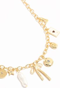 Lovisa - Gold Plattierter Schleifen & Stern Charme Halskette