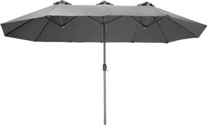 tectake Sonnenschirm Silia 460x270cm mit 3 Winddächern - grau
