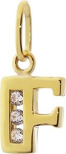 Buchstabe F 8 Karat 333 Gelbgold Kettenanhänger Klein 8mm Alphabet Zirkonia 9242
