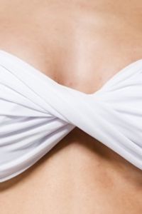 Atixo Damen Bandeau-Bikini Bikini-Set High-Waist-Höschen Neckholder-Bikini, Größe:S(D34), Farbe:Weiß