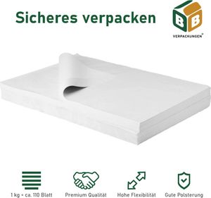 1 kg Juwelierseide (37,5 x 50 cm) einseitig glatt  Seidenpapier Packseide Packpapier BB-Verpackungen