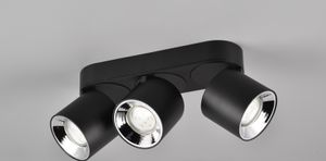TRIO-Leuchten Deckenleuchte GUAYANA BHT 8.70x12x27.30 cm schwarz Deckenlampe