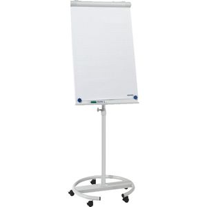 FRANKEN Flipchart ECO/Mobil, hellgrau, Metall, Tafel 680x1050mm, Höhe 2200mm