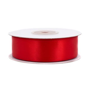 Doppelseitiges Satinband 25mm x 20m Rolle Rot