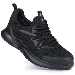 Stahlkappenschuhe Leicht Atmungsaktiv Bequem Sicherhei Sportstil Arbeitsschuh S1P Leichte und komfortable Slip-Arbeitsschuhe