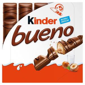 Kinder Bueno Vollmilchschokoladenwaffel mit Erdnussbutterfüllung 107,5 G (5 Stück)