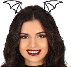 Hasen Stirnband Weiß Bunny Kostüm Accessoire Party Deko Fasching, Farbe: Schwarz