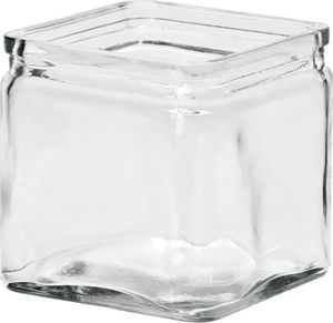 Glastopf Quader Pflanztopf Würfel dickes Glas klar 7,5 cm
