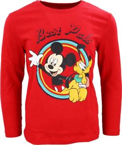 Disney Mickey Maus Langarm T-Shirt – Rot / 116