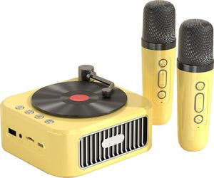 Przenośny głośnik bezprzewodowy w stylu klasycznej płyty CD, technologia BT5.3, głośnik z dwoma mikrofonami, scena stereo, dźwięk hi-fi, AUX, pamięć flash USB, karta TF, 10 godzin odtwarzania, przenośny