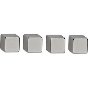 MAUL Neodym Magnetwürfel (B)10 x (T)10 x (H)10 mm nickel 4 Magnete