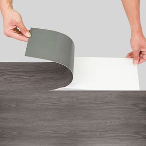 SWANEW PVC laminátové podlahové dosky Dub Classic tmavosivý - cca 1m²