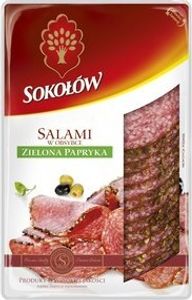 Grüne Paprika Salami Scheiben 100 G Salami von Debica