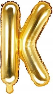 Balon foliowy złoty 35 cm litera K