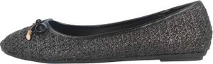 Fitters Footwear Lisett Ballerinas in Übergrößen Schwarz 2BB0882001 Black Polyurethangroße Damenschuhe, Größe:45