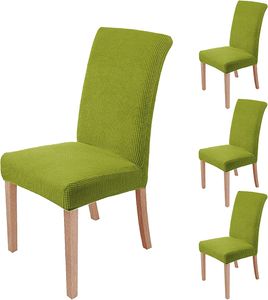 Stuhlhussen Stretch 4er Set Abnehmbarer waschbarer Stuhlbezug für das Esszimmer Moderne elastische Stuhlschutzdekoration für Büro Bankette Hochzeitsfest