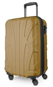 Suitline - Príručná batožina Pevná škrupina kufra na kolieskach, TSA, 55 cm, cca 40 litrov, 100% ABS Matt,Autumn Gold