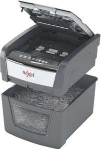 Rexel Optimum AutoFeed+ 45X Aktenvernichter mit Partikelschnitt P-4, 4 x 28 mm, bis 45 Blatt, schwarz