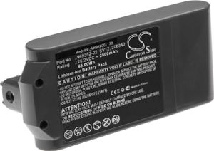 vhbw Akku kompatibel mit Dyson V10 Animal, V10 Cyclone series, Cyclone V10, V10, V10 Absolute Staubsauger Grau (2500 mAh, 25,2 V, Li-Ion)