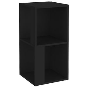 HOMMIE Eckregal Schwarz 33x33x67 cm Holzwerkstoff - 80800