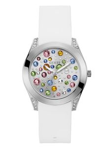 Dámské náramkové hodinky Guess analogové quartzové hodinky se silikonovým řemínkem W1059L1