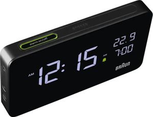 Braun Uhren Tisch-/Weckuhr, digitale Anzeige, Datumsanzeige, Weckfunktion, Beleuchtung (67707)