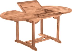 Záhradný stôl 120 cm okrúhly rozťahovací jedálenský stôl z teakového masívu