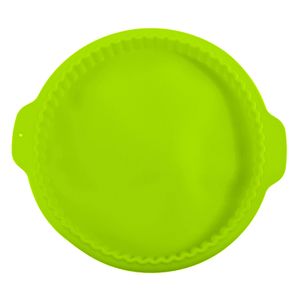 Kuchenform flexibler hitzebeständiges Silikon Nicht-Stick Rundwellenkante Backpfanne für die Küche-Grün