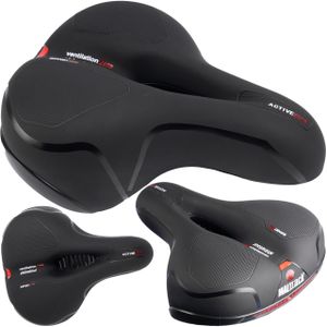 MalTrack Fahrradsattel mit Schaumstoff | Komfortabler weicher Sattel | Memory Foam | Ergonomisch Fahrradsitz | Wasserdichter Tourensattel | Universal