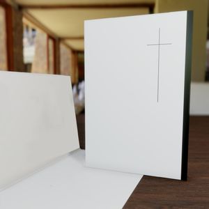 Trauerkarten "Schlichtes Kreuz" im Set mit passenden Umschlägen ( 10 Stück)